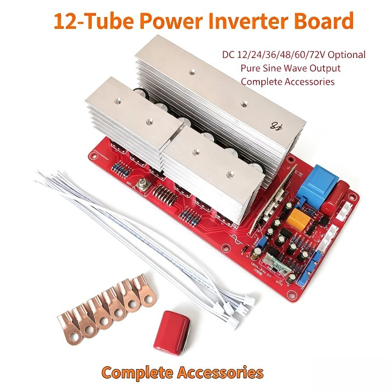 Pure Sine Wave Inverter Board 24V 48V - 12Vチューブ式純正弦波インバーター メイン基板、電源周波数：12V、24V、36V、48V、60V、72V、DC-AC電源変換、DIY電源
