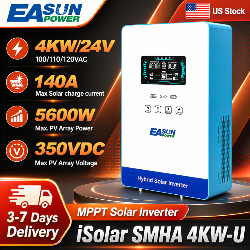 EASUN POWER 4000W 24V オフグリッド純正 - Grid Tie Inverter Limiter 2000W のレビューと価格