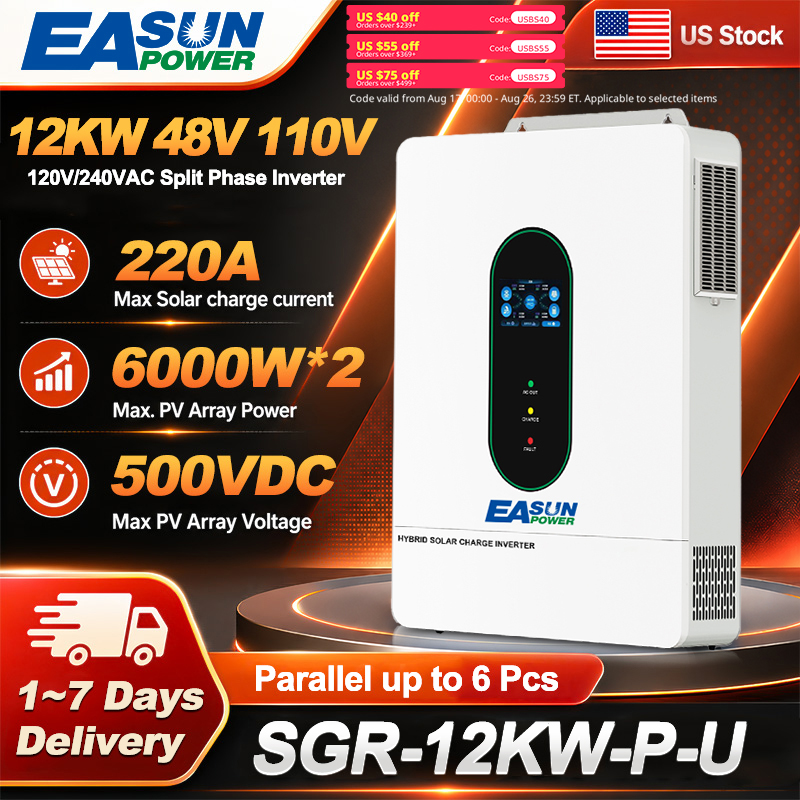 EASUN POWER 12KW単相系統連系型ソーラーインバ - Grid Tie Inverter Limiter 2000W のレビューと価格
