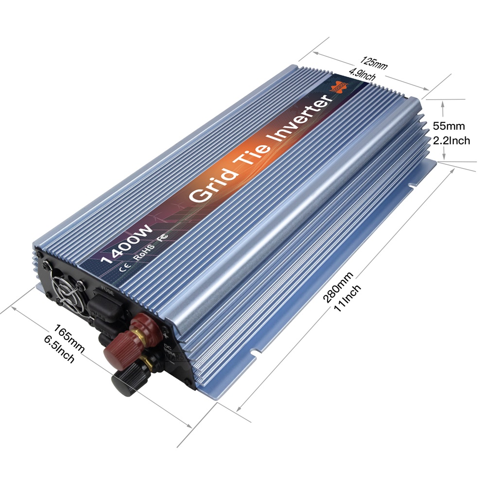 グリッドタイマイクロソーラーインバーター、1400w、20- - Micro Inverter 1400W Solar Grid Tie のレビューと価格